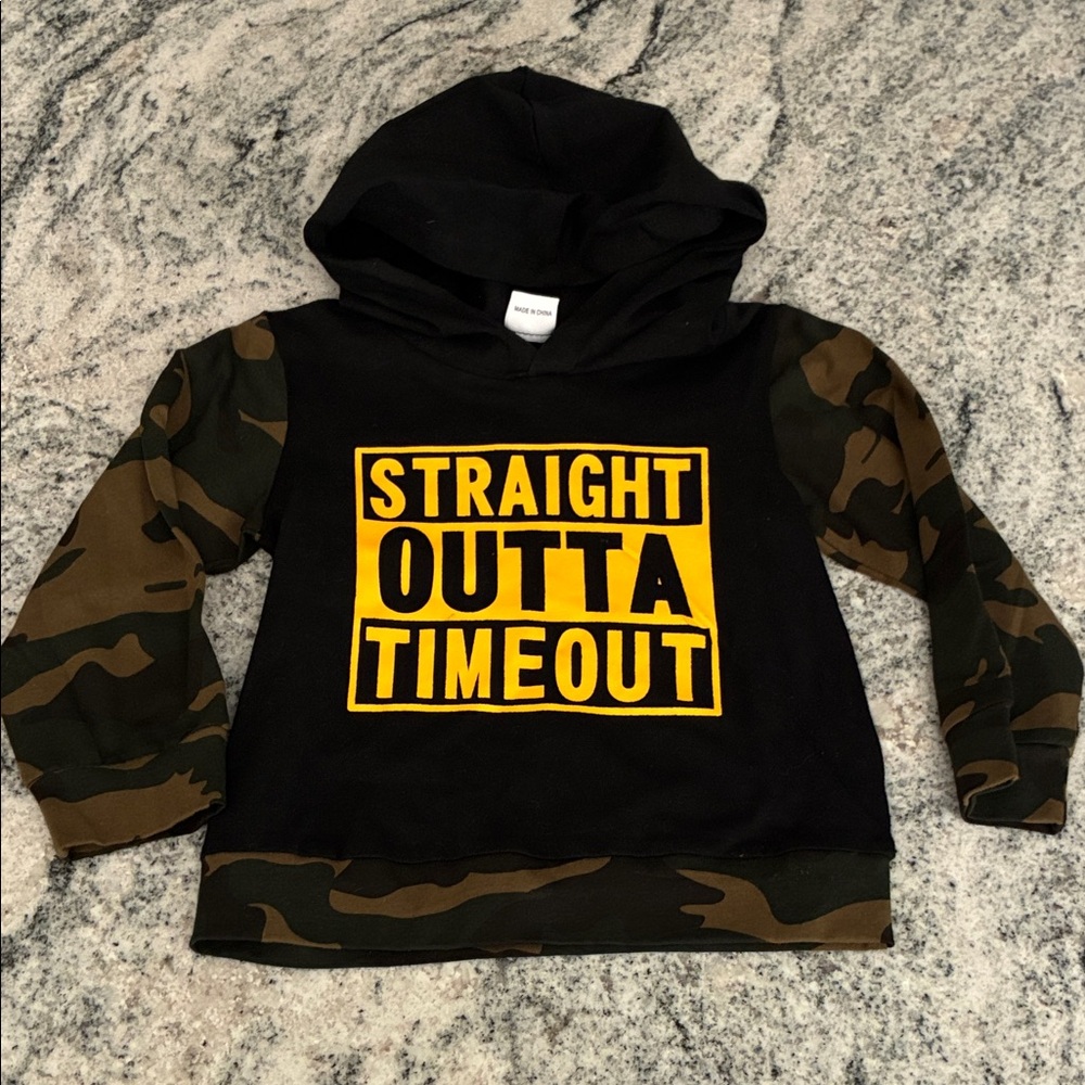 Straight Outta Timeout Hoodie Long Sleeve Shirt l 2-3Y